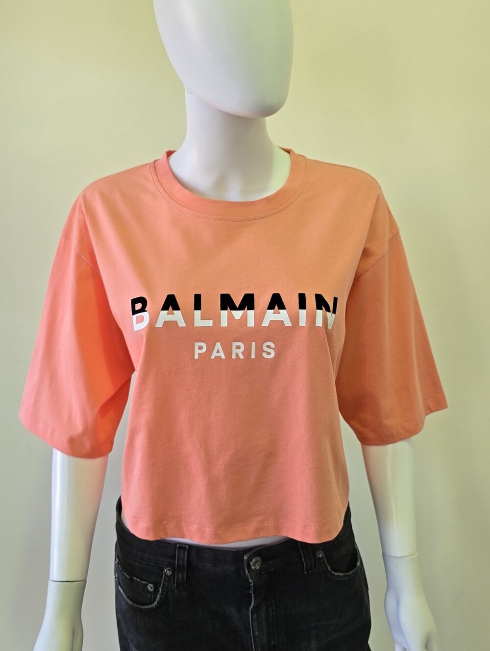 Balmain Peach Crop Top